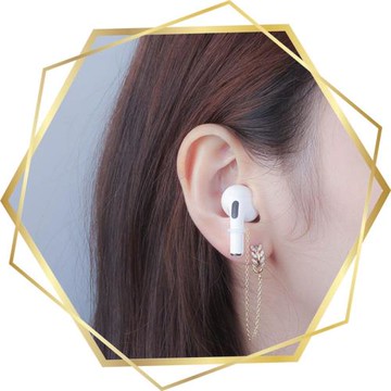 蘋果AirPods藍牙無線耳機防丟耳釘925純銀防掉繩耳環耳飾防掉神器