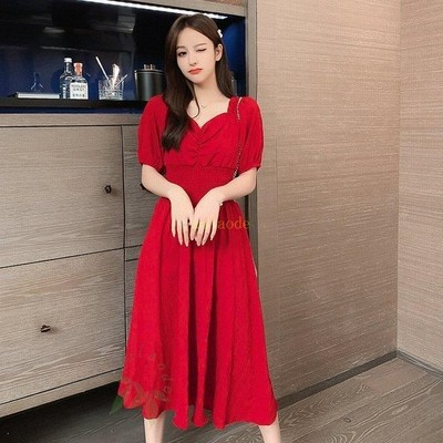 ワンピース 半袖 ロング丈 ミモレ丈 ロングワンピース 安い 可愛い フレアスカート 大人可愛い オトナ女子 夏 ハイウエスト 通販 Lineポイント最大get Lineショッピング