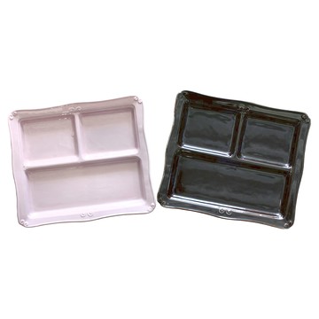 Minoya 美濃燒 花花造型功能盤 17.3x13.7x2.5cm  粉櫻 + 貽釉  1個