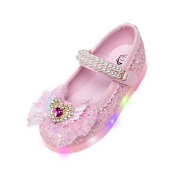 LA STELLA 女童瑪麗珍 LED 愛心公主鞋  170  粉色