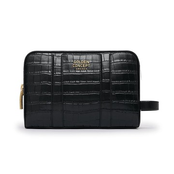 【Golden Concept】Croco Embossed 鱷魚紋壓花皮革旅行化妝包 Large