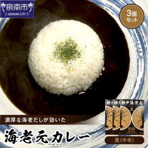 濃厚海老出汁 海老元カレー（中辛）3個セット（レトルト 常温 簡単調理 レトルト食品 レトルトカレー かれー カレーセット セット カレー 人気カレー 詰め合わせ 加工食品 お手軽 おすすめ 人気 泉南市 海老だし 濃厚海老だし）