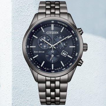 CITIZEN星辰 GENTS系列 亞洲限定 光動能 經典計時腕錶 42mm/AT2577-57L