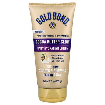 Gold Bond, 可可脂煥彩，日常保濕乳液，5.5 盎司（155 克）