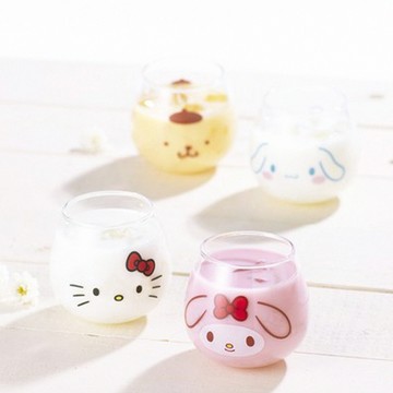 【三麗鷗・不倒翁杯】現貨 日本製 Sanrio玻璃杯_任選2款(凱蒂貓 / 美樂蒂 / 布丁狗 / 大耳狗 / 酷洛米) 320ml 水杯 牛奶杯 熱賣中!