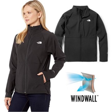 美國 The North Face 女新款 WindWall 可調節防風防潑水外套_黑 N