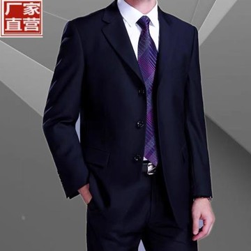 西服套裝男商務休閑正裝寬松面試工作服職業上班銀行外套免燙西裝