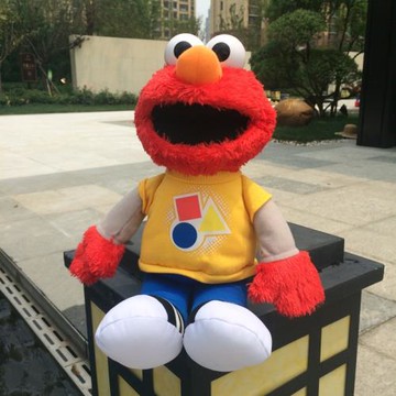 芝麻街ELMO艾摩公仔會說話唱歌的外語毛絨玩具娃娃布偶生日禮物
