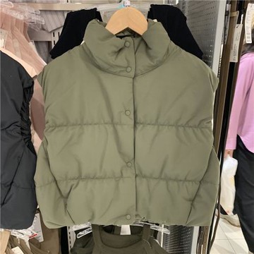 試衣間日系秋冬女裝立領防水羽絨馬甲短款背心保暖上衣Y472014