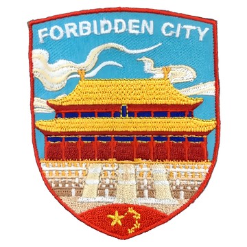 A-ONE 匯旺 造型刺繡 7.5 X 6 CM  中國紫禁城地標 多色  1個