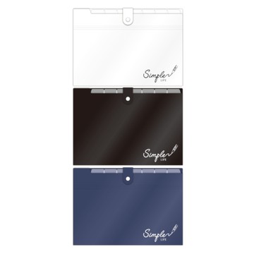 四季SEASON 8層鏡面風琴夾-白筆/黑筆/藍筆