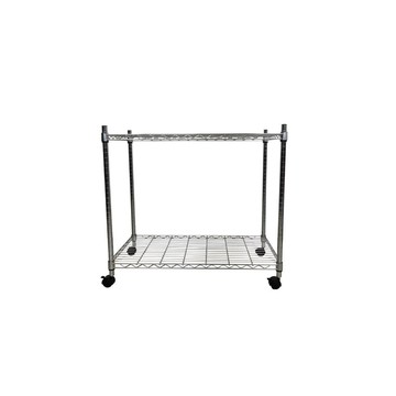 Top queen 【Top queen】45 x 90 x 80 cm 二層附輪鐵力士鍍鉻萬用收納架