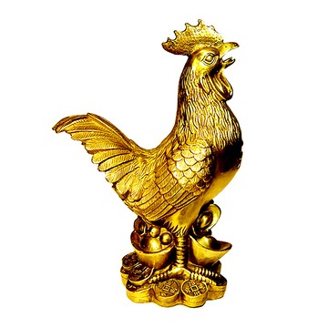 開運陶源 居家富貴化煞公雞銅雕 8x4.5x8cm 實心純銅 象徵佳音必至  1個  銅