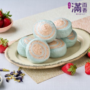 [滿面香] 草莓蝶豆花小饅頭