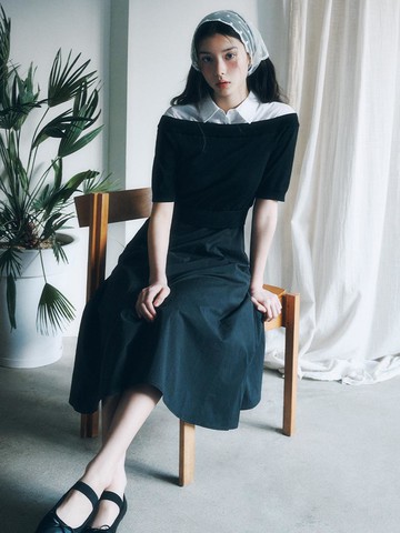 Knit Matching Long Dress (RMOWF25R17)