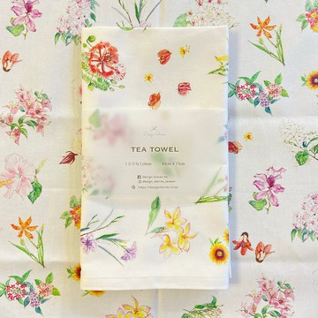 台灣主題茶巾 台灣四季之花
