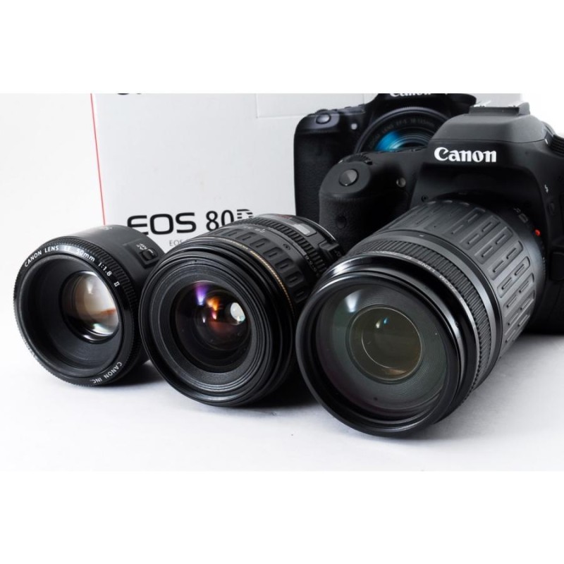 キヤノン Canon EOS 80D 単焦点&標準&望遠トリプルレンズセット 美品 ...
