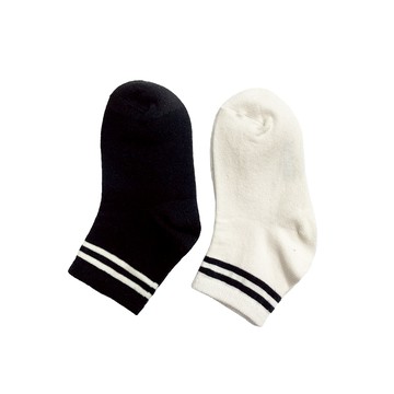 摩力諾兒童抗菌短襪-經典條16-18cm