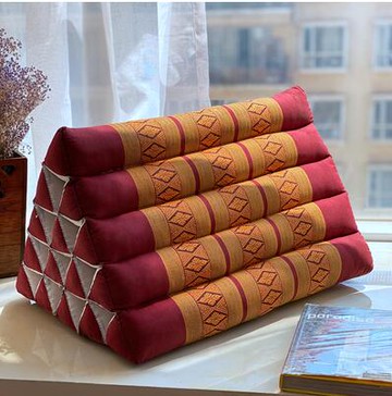 泰國三角靠枕床頭大靠背飄窗榻榻米沙發護腰大靠墊 東南亞SPA布藝