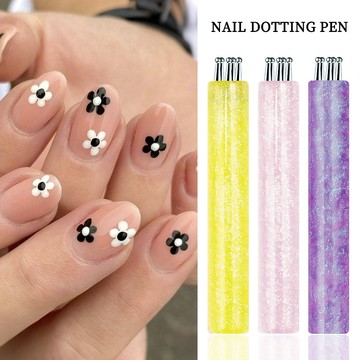 亞克力筆卡通花朵繪畫繪圖點畫筆 FlatFan Liner Gel UV Polish 美甲工具美甲設計