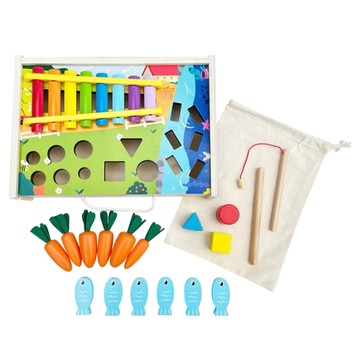 Teamson 木製釣魚四合一玩具盒組