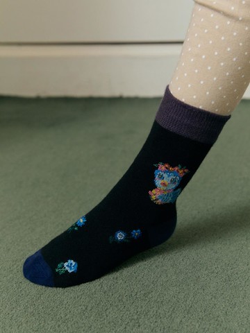 NAT Kids Little Bird Socks [Black]