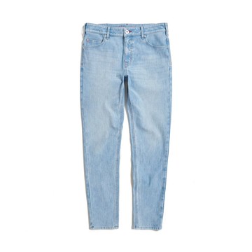 EDWIN 加大碼 迦績 自然標準丹寧錐形褲-男款 (重漂藍)