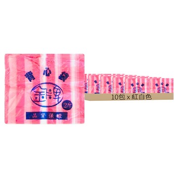 紅白條背心袋 2斤裝 尺寸24*43cm  10包