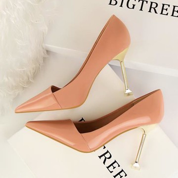 歐美2023新款法式細跟性感高跟鞋女尖頭中跟百搭春款單鞋白色春秋