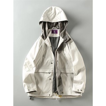 秋季新品防風防水面料戶外運動休閑男士工裝連帽沖鋒衣夾克外套潮