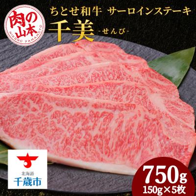 ふるさと納税 千歳市 ちとせ和牛「千美」サーロインステーキ　150g×5枚＜肉の山本＞