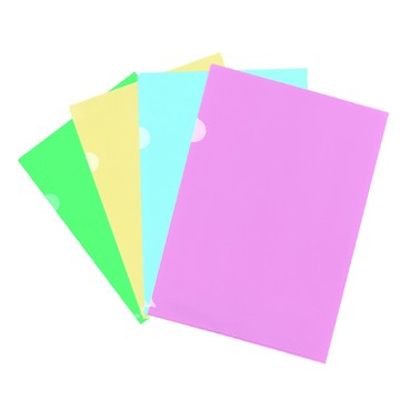 E-310 L型文件夾 A4-12入<彩色-顏色隨機出貨>