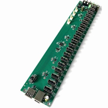 21口(20+1口備用)USB集線器PCBA線路板