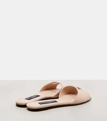 Dolce & Gabbana DG leather slides