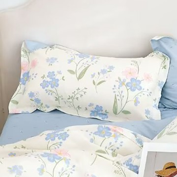 J-bedtime 床寢時光 100%純棉美式信封枕套 G9317-1  夢嶼花卉  75 x 45cm  1個