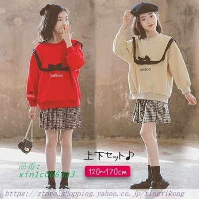 セットアップ 子ども服 女の子 トップス プリーツスカート 上下セット ギンガムチェック可愛い 厚手 ミニ丈 中学生 小学生 スカート 秋 春 冬 女の子 ショート 通販 Lineポイント最大get Lineショッピング