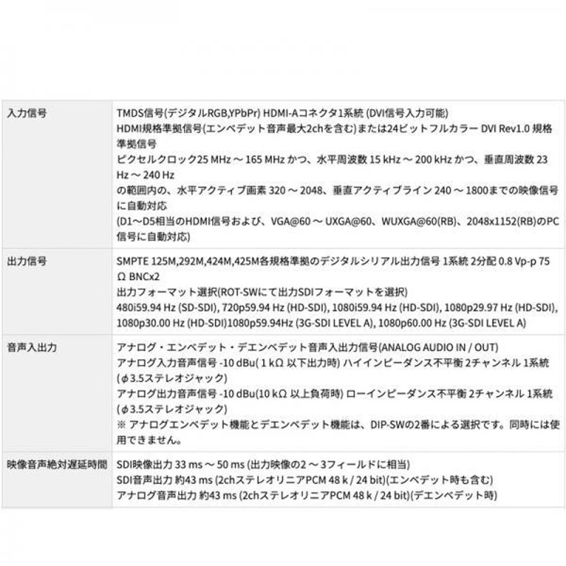 未使用】IMAGINICS HDMI to SDI変換器 CRO-H2SC supp.in