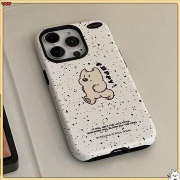 【亮面磨砂】ins菲林蘋果16promax手機殼iPhone15二合一14奧利奧小狗1312xr11