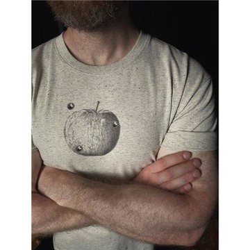 PII BetzSphere&Apple 貝茨球蘋果 外星神秘學 燕麥灰肌理彩點T恤