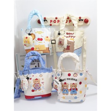 2025新原創女士手拎小包帆布女大容量單肩斜挎包學生通勤托特包