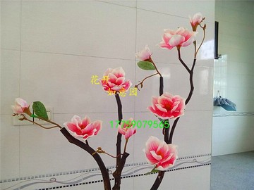 仿真玉蘭花仿真花仿真樹假玉蘭花玉蘭盆景辦公室客廳書房擺放裝飾