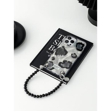 明星同款小眾適用iphone15promax手機殼女款掛繩斜挎蘋果14pro保護套硅膠背帶17外殼創意手鏈16全包防摔豹紋