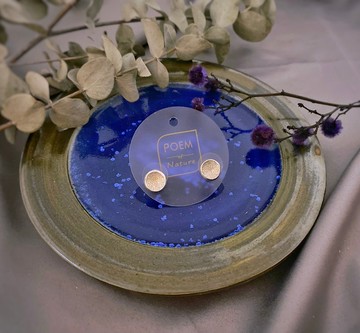 【聖誕飾品】森林印象-925銀 葉脈紋圓形小耳釘