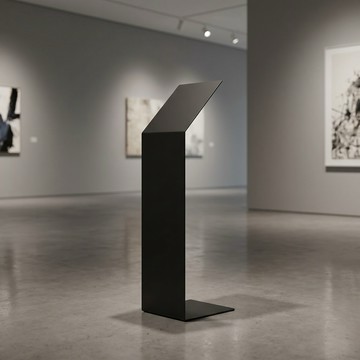【 SHAONIANNA.TW 】極簡金屬互動展示立牌 高端金屬資訊展示立座 藝廊級金屬展示立牌 商用級金屬導覽展示架