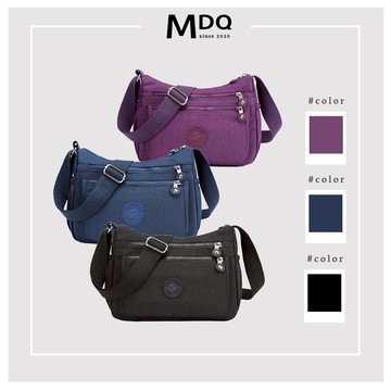 MDQ (訂單金額滿520送錢包)  斜背包多夾層 多口袋 尼龍包 側背包 女 肩背包 單肩包 通勤包91P001