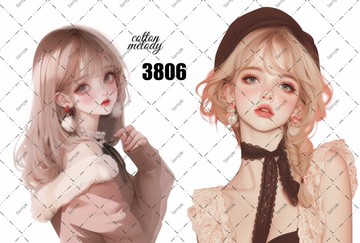 original sticker no.3806 人物貼紙 原創貼紙 原創人物貼紙 裝飾貼紙 cotton melody