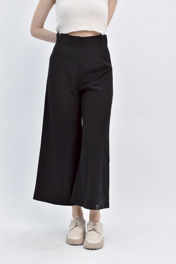 (L) 高腰西裝黑色長褲