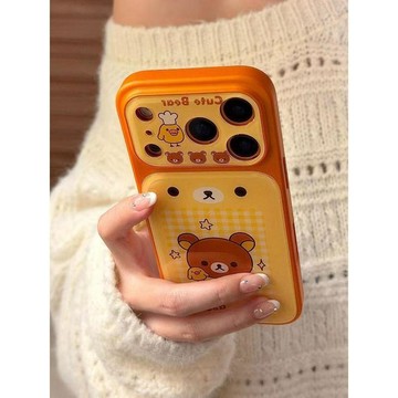 輕鬆熊適用蘋果17AIR/16PROMAX手機殼15PLUS大視窗14iPhone13套