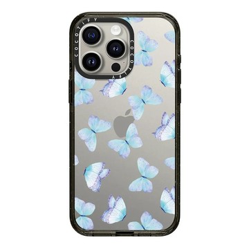 藍色蝴蝶 iPhone17Promax手機殼 蘋果15Pro防摔殼i14保護殼i13硬殼i12