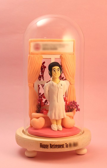 榮休記念小禮品,可客製名字.提供相片客製人物造型